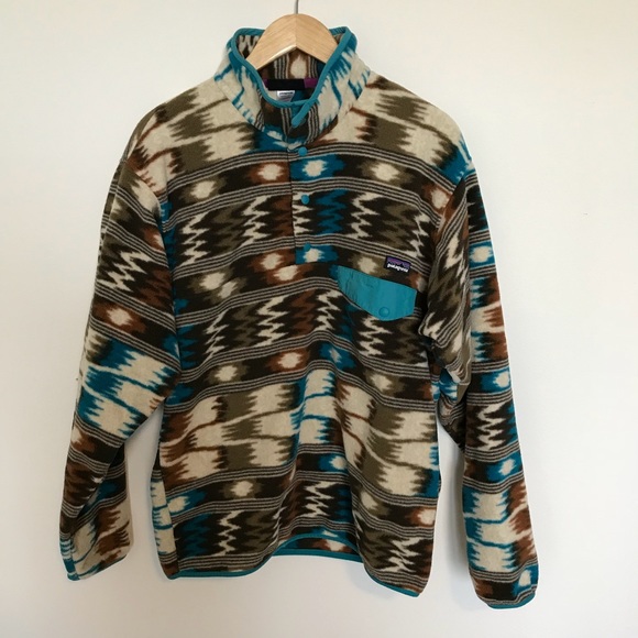mens aztec print pullover